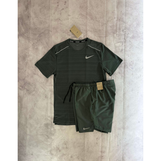 Nike - Vintage Green Miler 1.0 Short Set